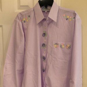 NEW Las Olas purple stripe long-sleeve shirt &tank